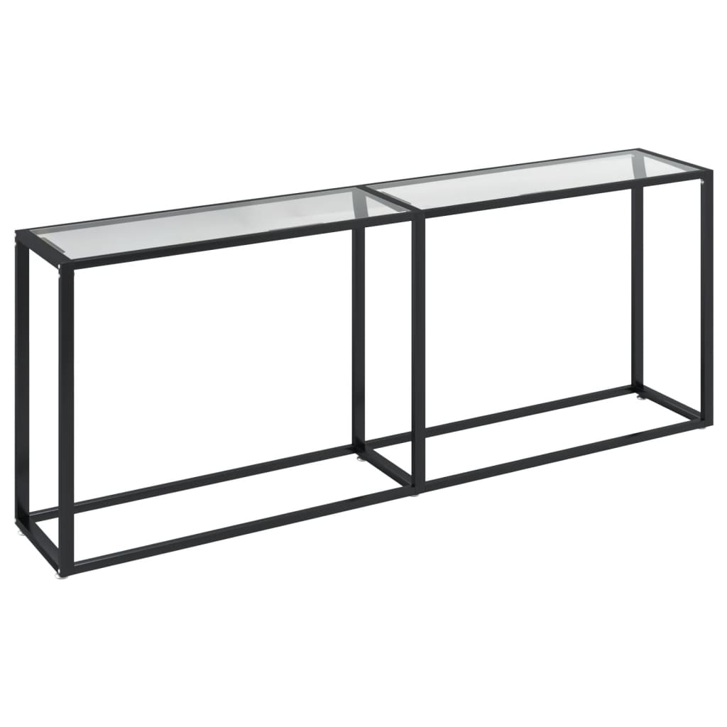 Wandtafel 140x35x75,5 cm gehard glas zwartmarmerkleurig