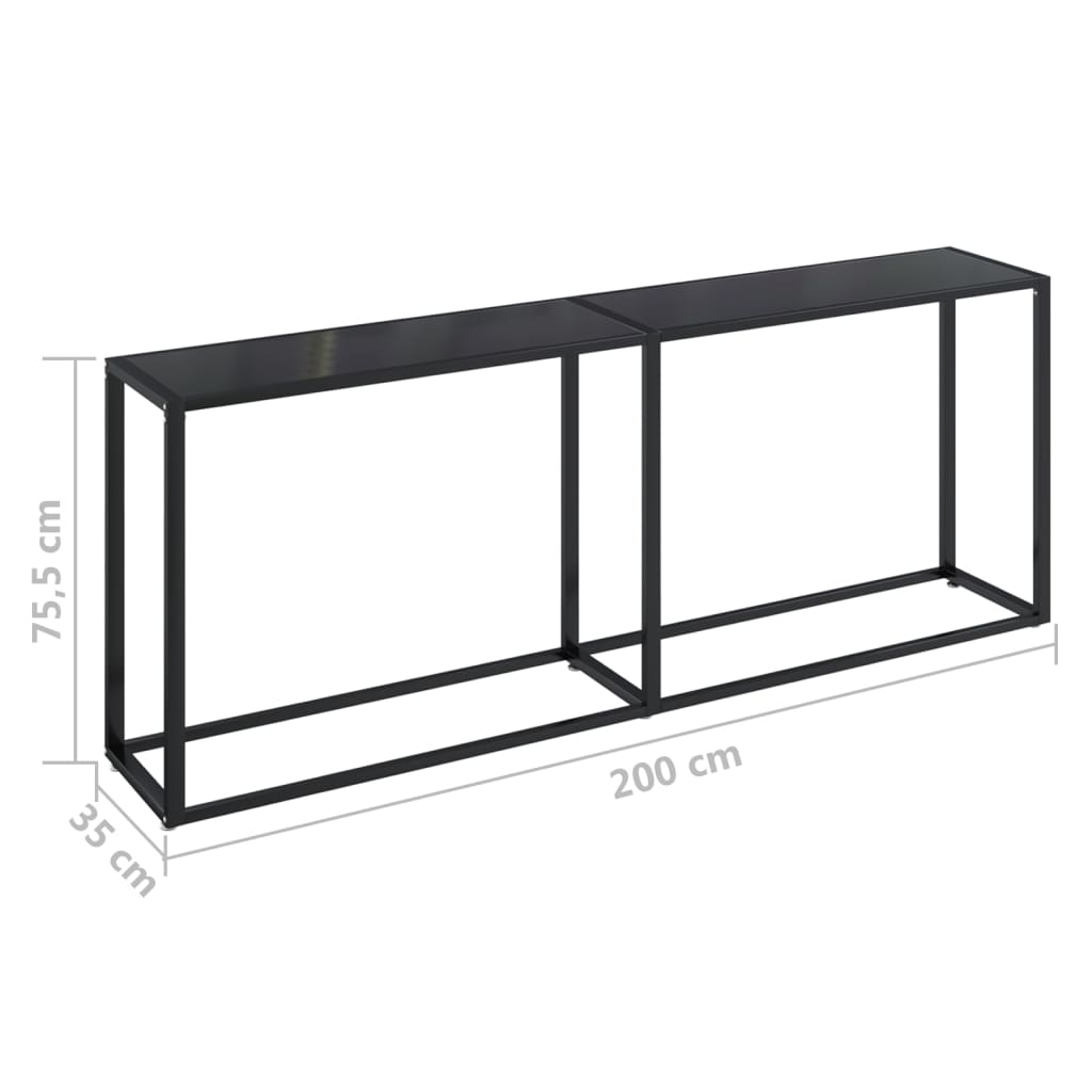 Wandtafel 140x35x75,5 cm gehard glas zwartmarmerkleurig