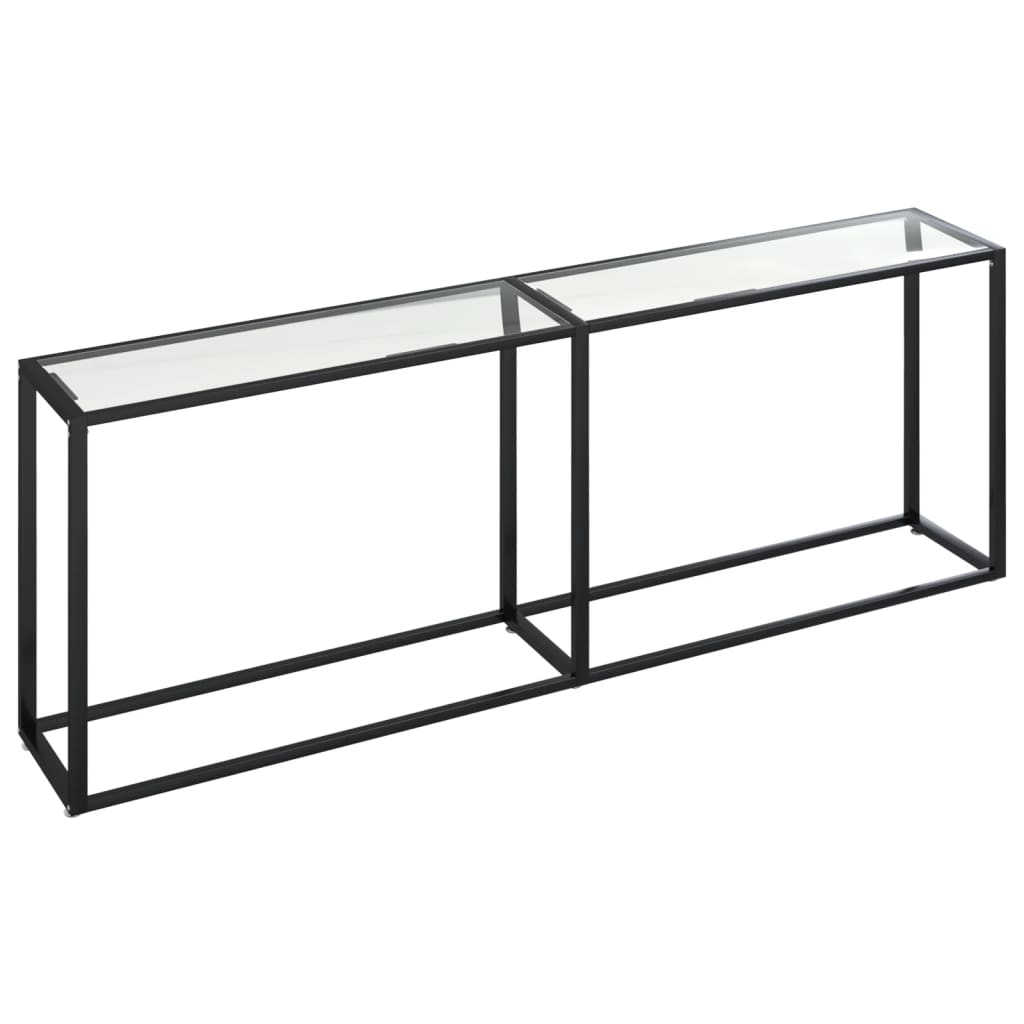 Wandtafel 140x35x75,5 cm gehard glas zwartmarmerkleurig