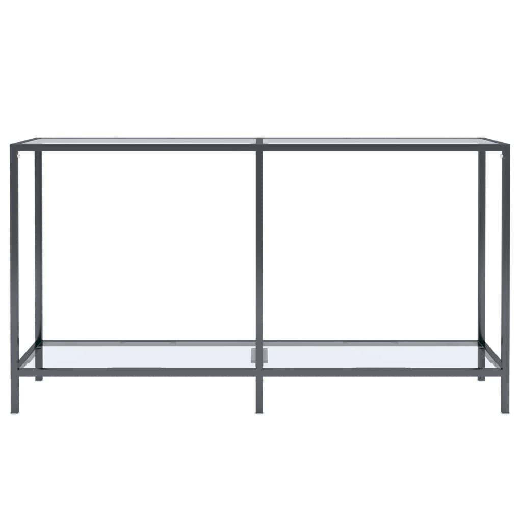 Wandtafel 140x35x75,5 cm gehard glas transparant