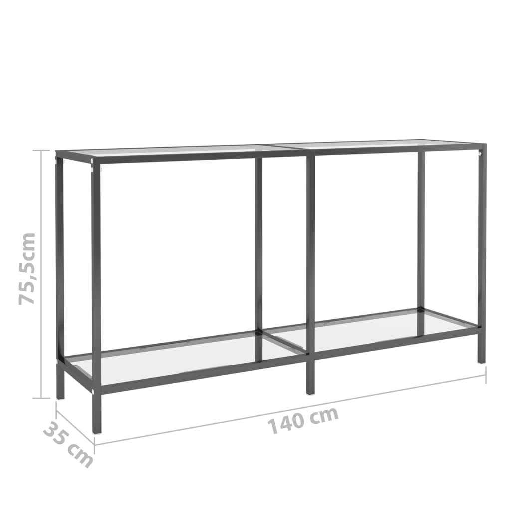 Wandtafel 160x35x75,5 cm gehard glas