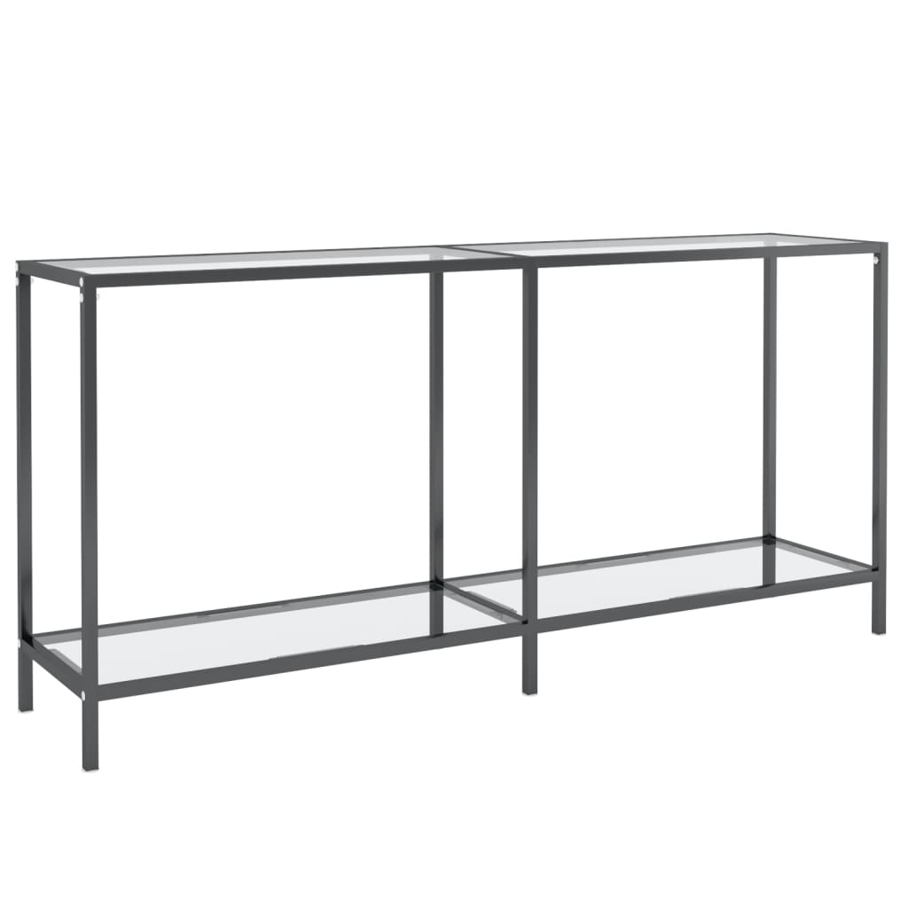 Wandtafel 140x35x75,5 cm gehard glas transparant