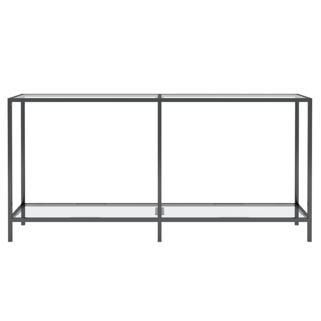 Wandtafel 140x35x75,5 cm gehard glas transparant