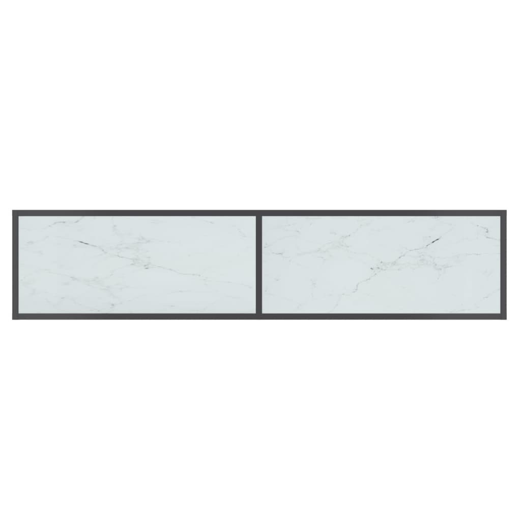 Wandtafel 200x35x75,5 cm gehard glas zwart