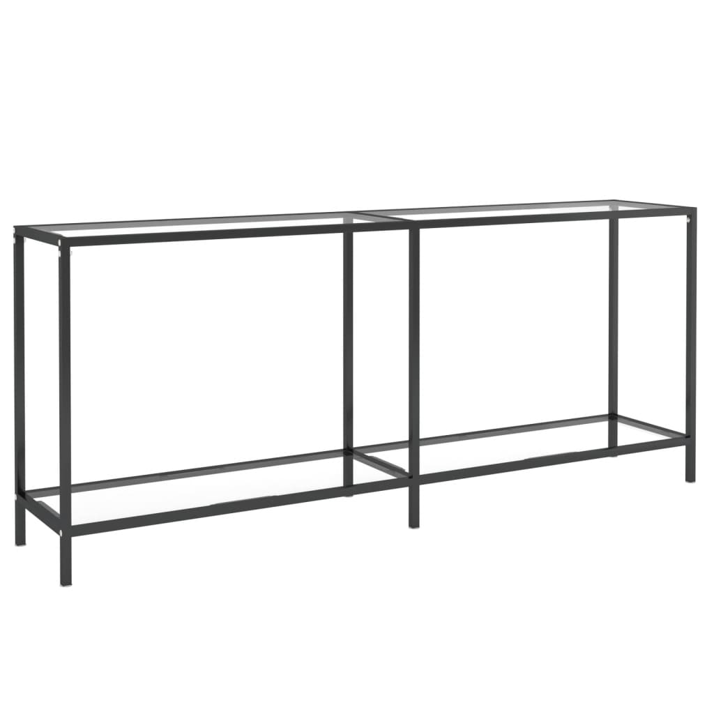 Wandtafel 140x35x75,5 cm gehard glas transparant