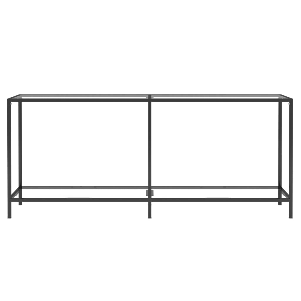 Wandtafel 140x35x75,5 cm gehard glas transparant