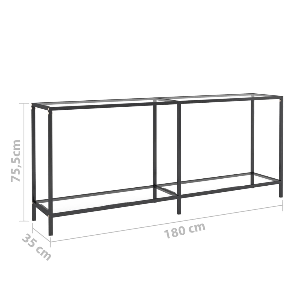 Wandtafel 160x35x75,5 cm gehard glas