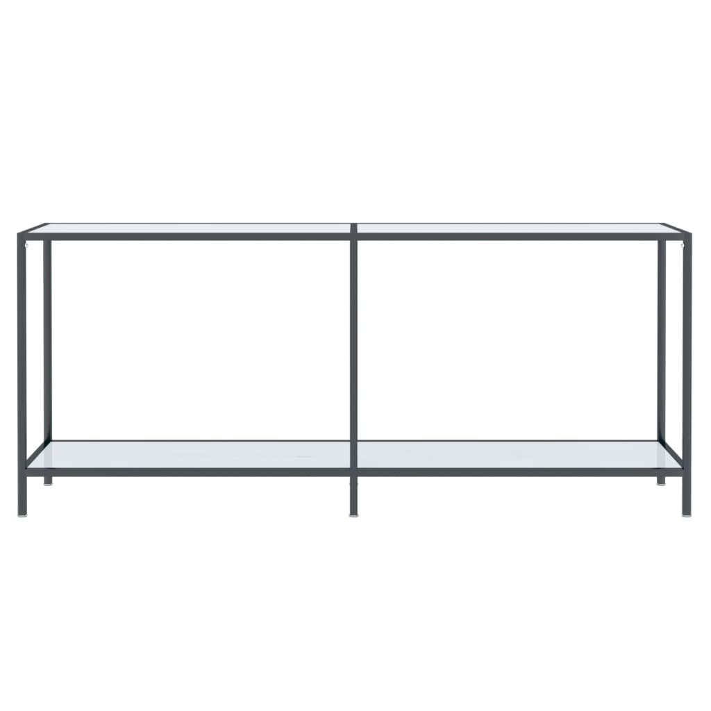 Wandtafel 140x35x75,5 cm gehard glas transparant