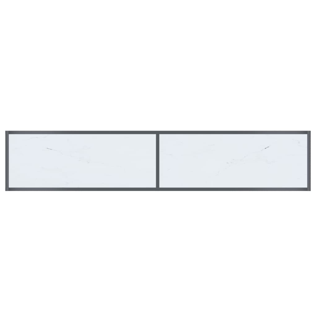 Wandtafel 140x35x75,5 cm gehard glas transparant