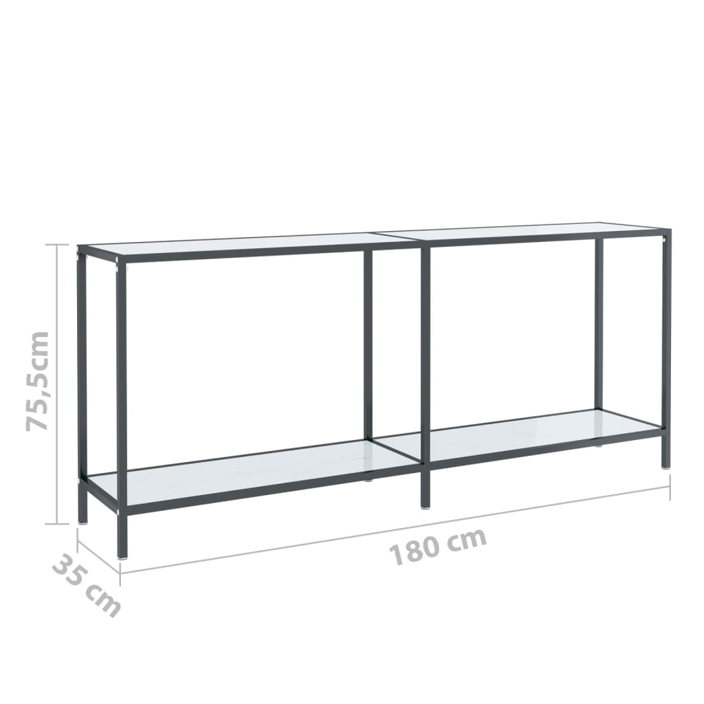 Wandtafel 160x35x75,5 cm gehard glas