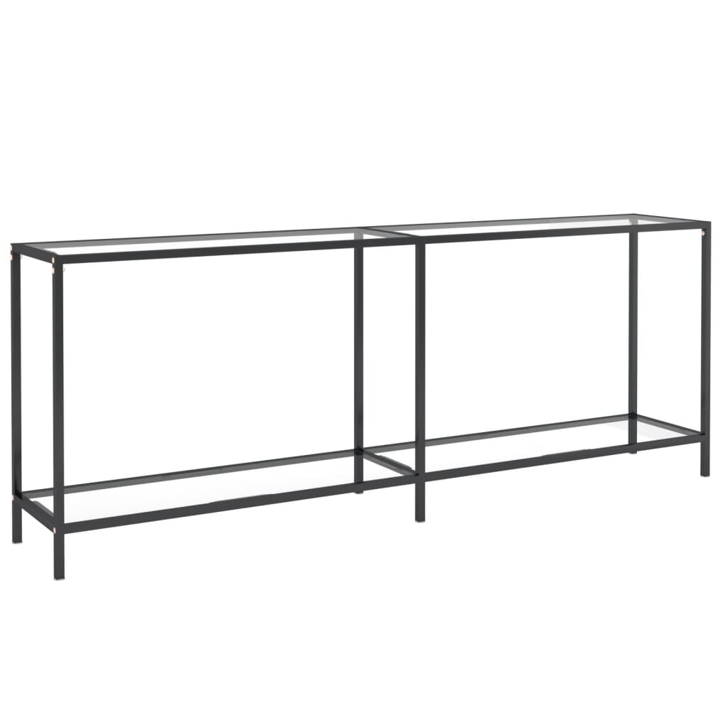 Wandtafel 140x35x75,5 cm gehard glas transparant