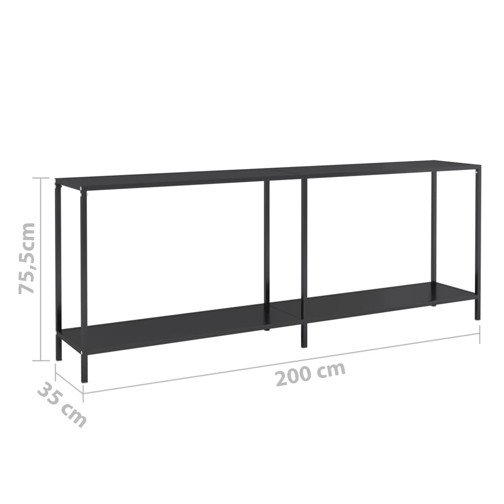 Table murale 160x35x75,5 cm verre trempé