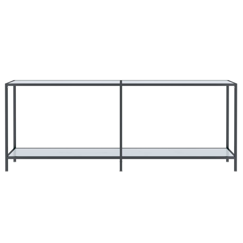 Wandtafel 140x35x75,5 cm gehard glas transparant