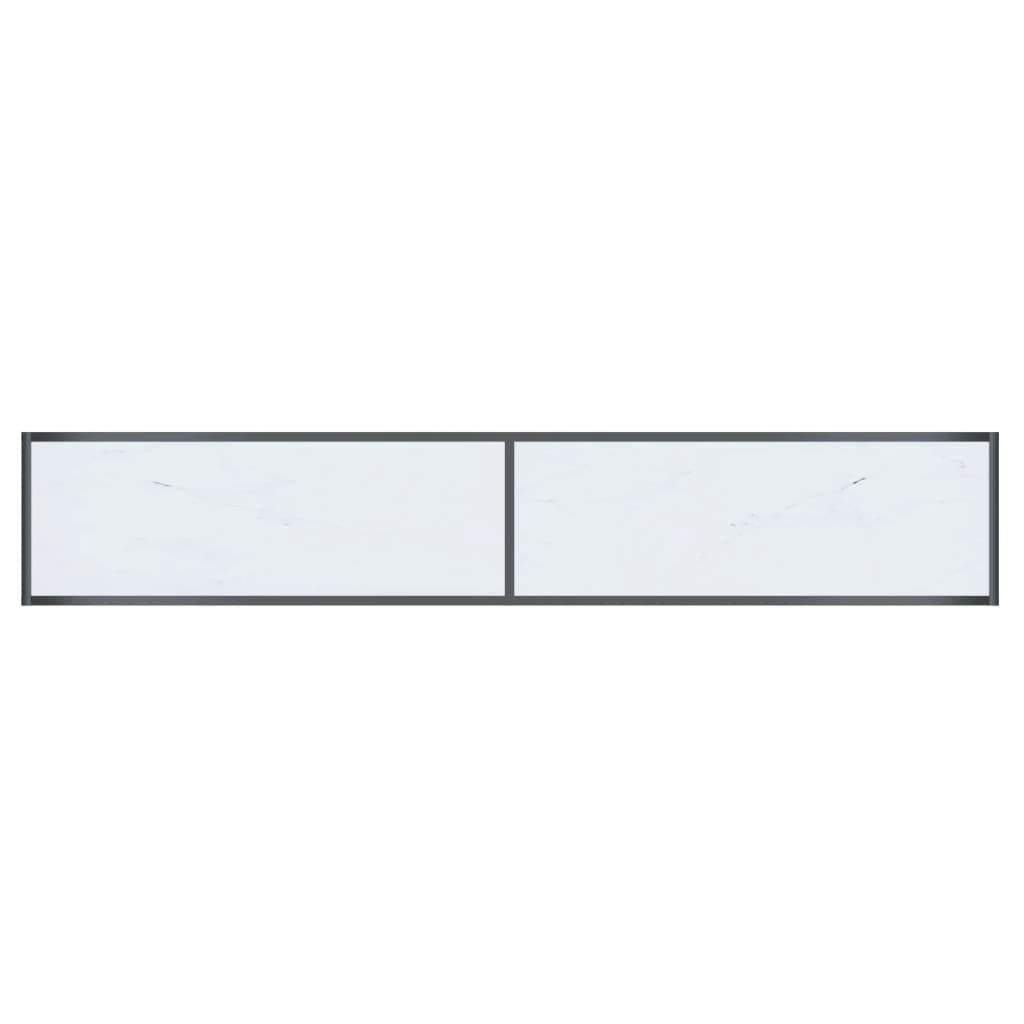 Wandtafel 140x35x75,5 cm gehard glas transparant