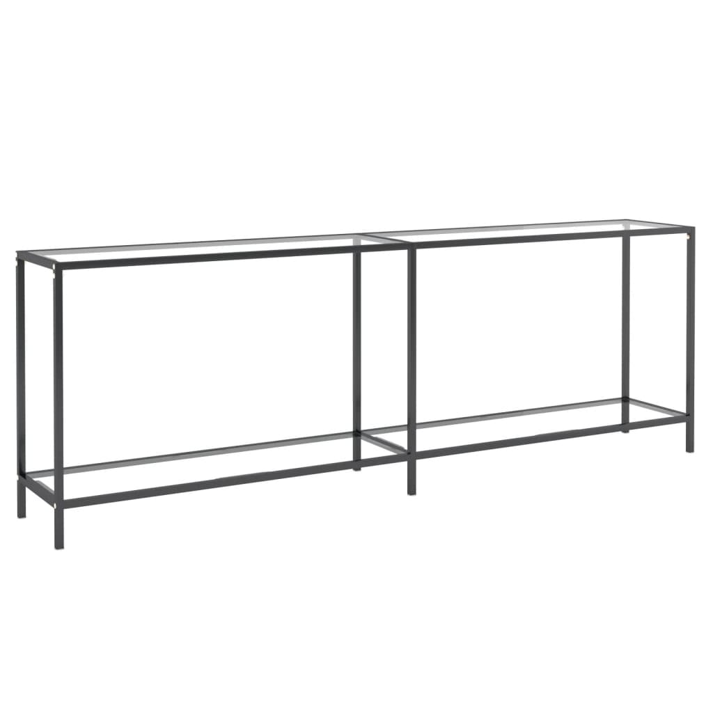 Wandtafel 140x35x75,5 cm gehard glas transparant