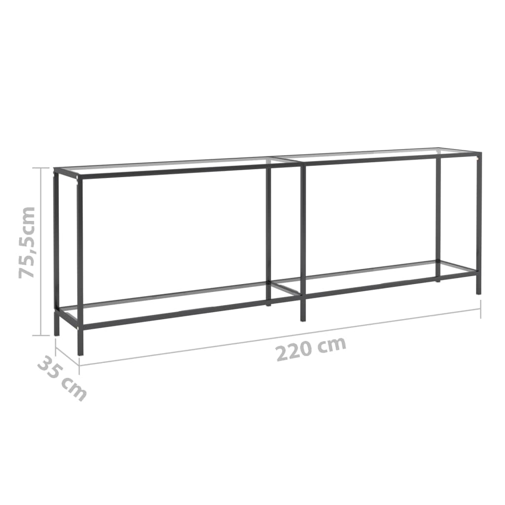 Wandtafel 160x35x75,5 cm gehard glas