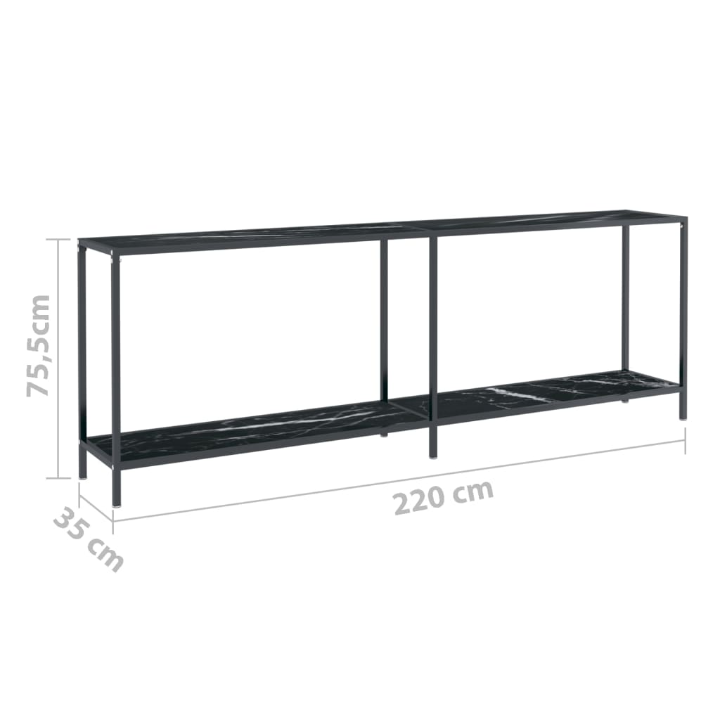 Wandtafel 160x35x75,5 cm gehard glas