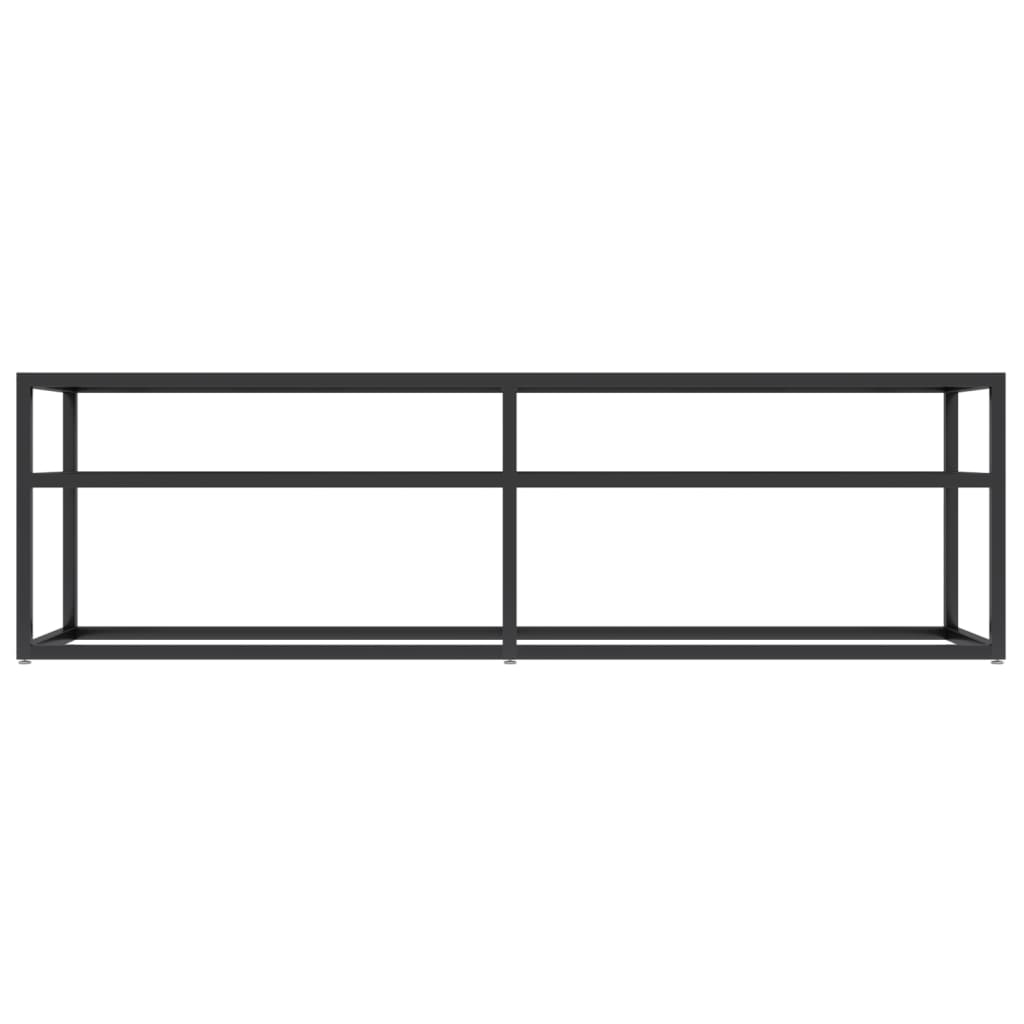 Tv-meubel 200x40x40,5 cm gehard glas witmarmerkleurig