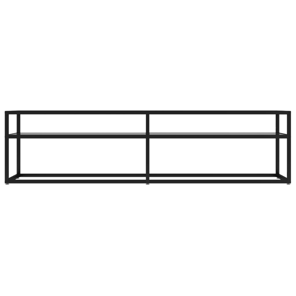 Tv-meubel 160x40x40,5 gehard glas zwart