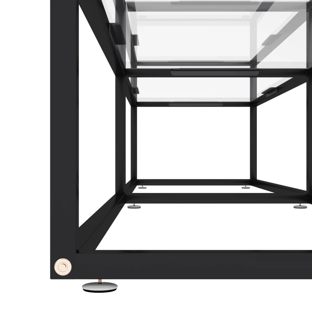 Tv-meubel 200x40x40,5 cm gehard glas witmarmerkleurig