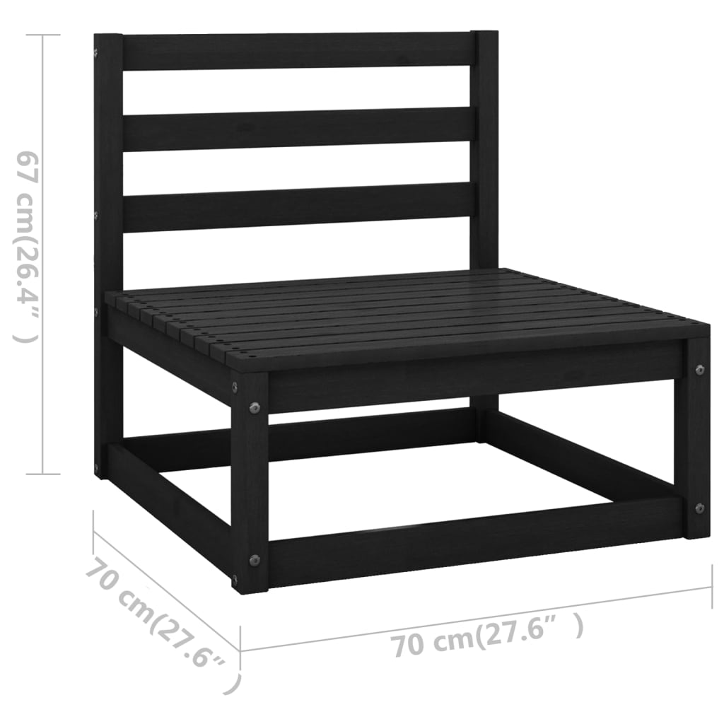 5-delige Loungeset massief grenenhout