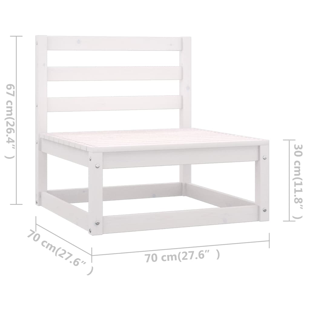 4-delige Loungeset massief grenenhout