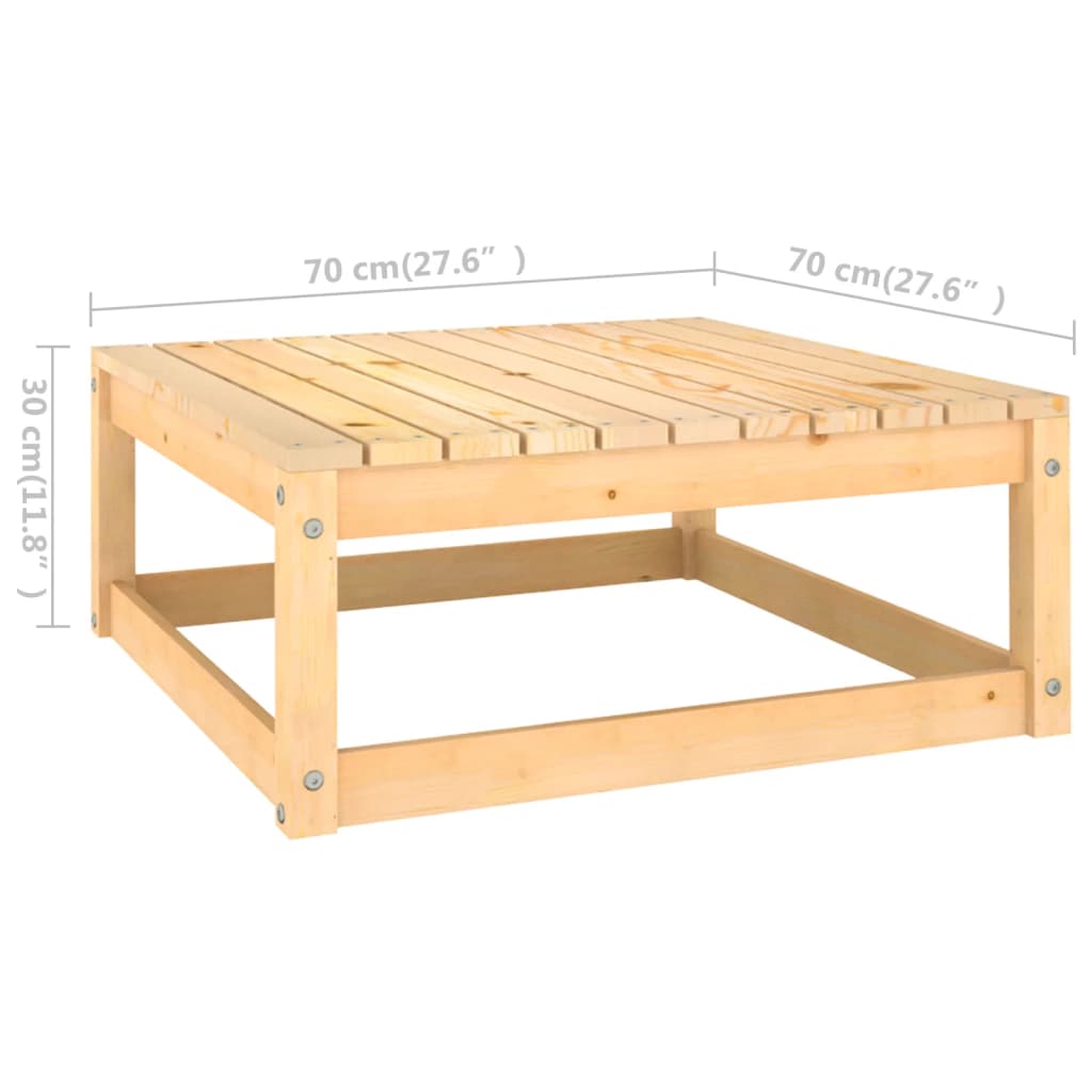 Ensemble de salon 4 pièces avec coussins en bois de pin massif