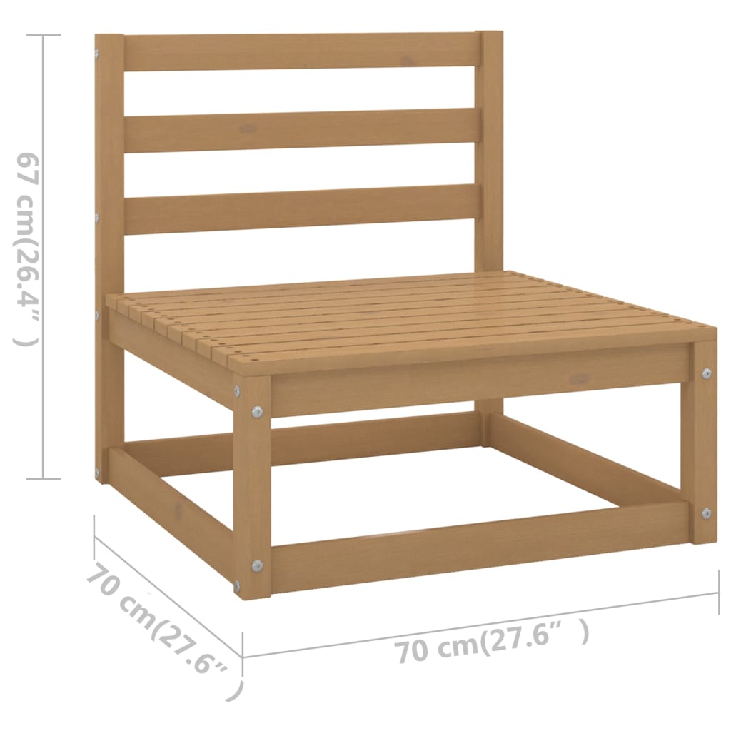 Ensemble de salon 4 pièces avec coussins en bois de pin massif