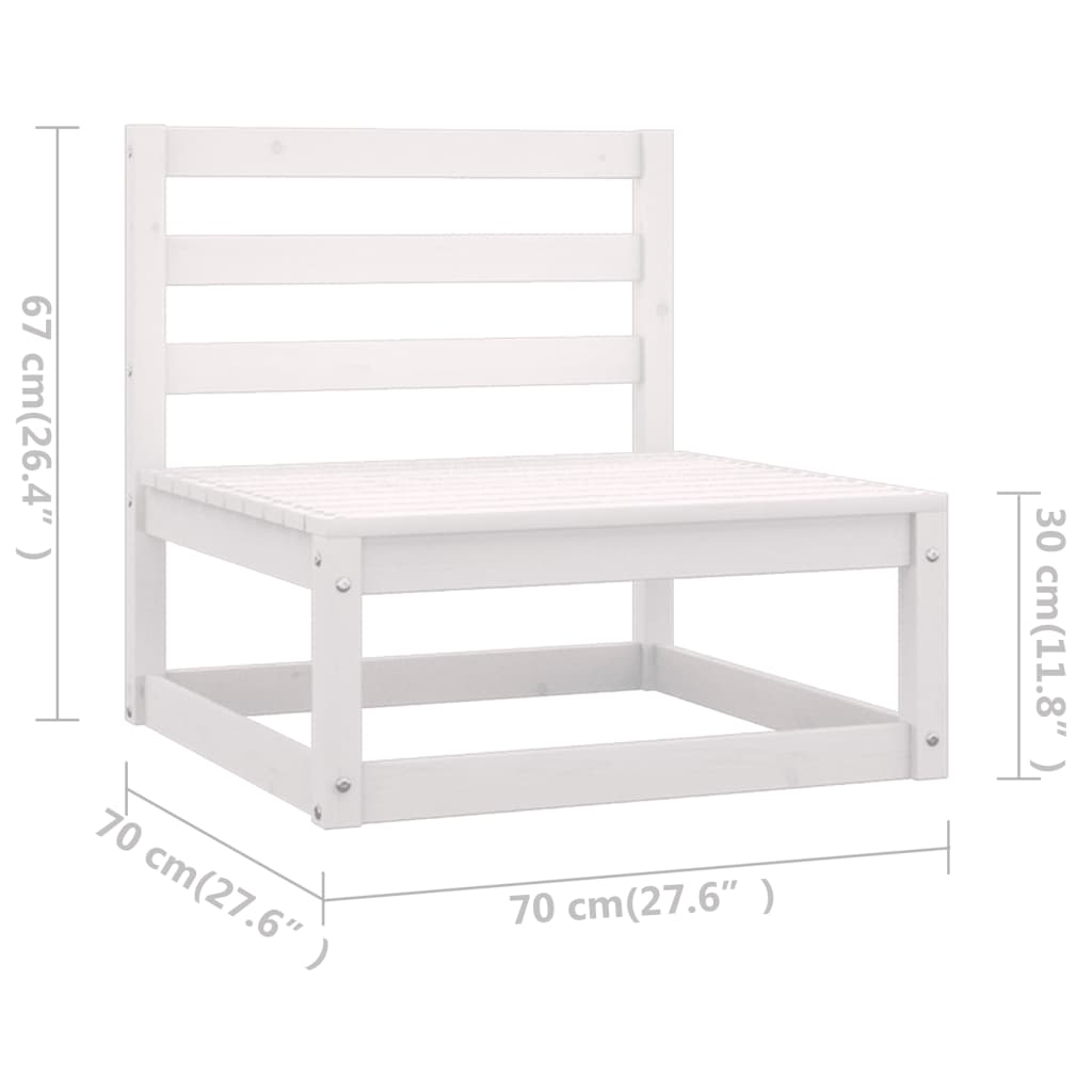 5-delige Loungeset met kussens massief grenenhout