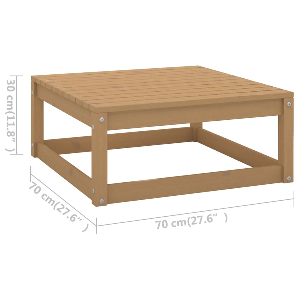 4-delige Loungeset met kussens massief grenenhout