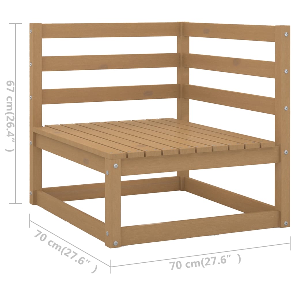 10-piece lounge set made of solid pine wood