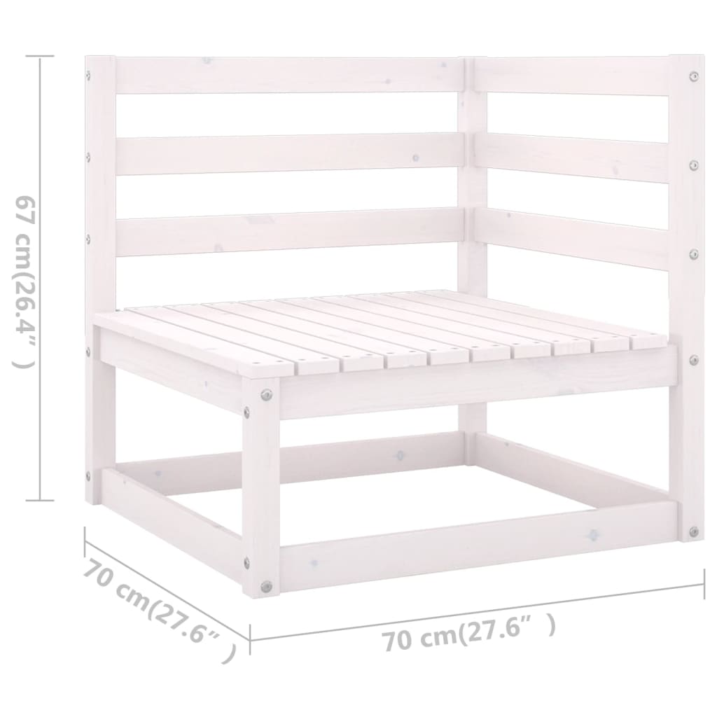 10-delige Loungeset met kussens massief grenenhout