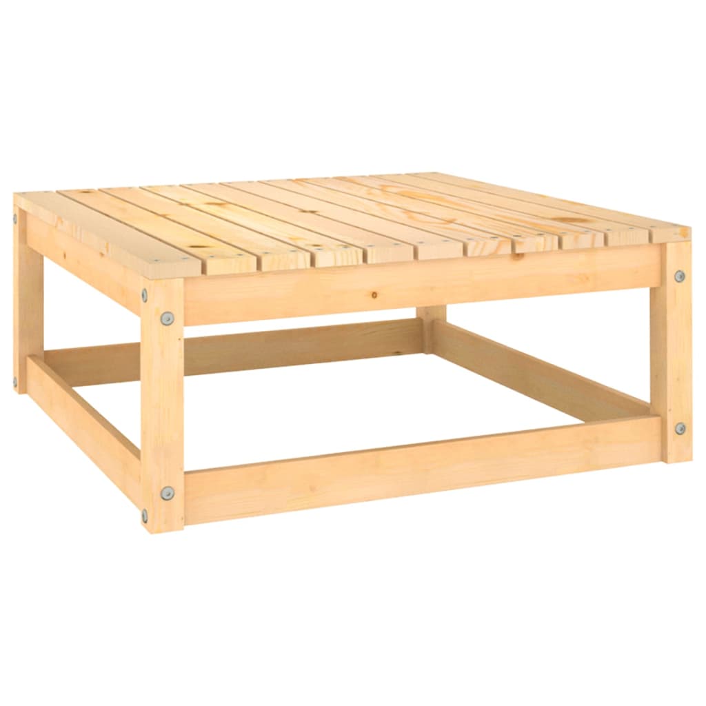 Repose-pieds de jardin 2 pcs avec coussins en bois de pin massif