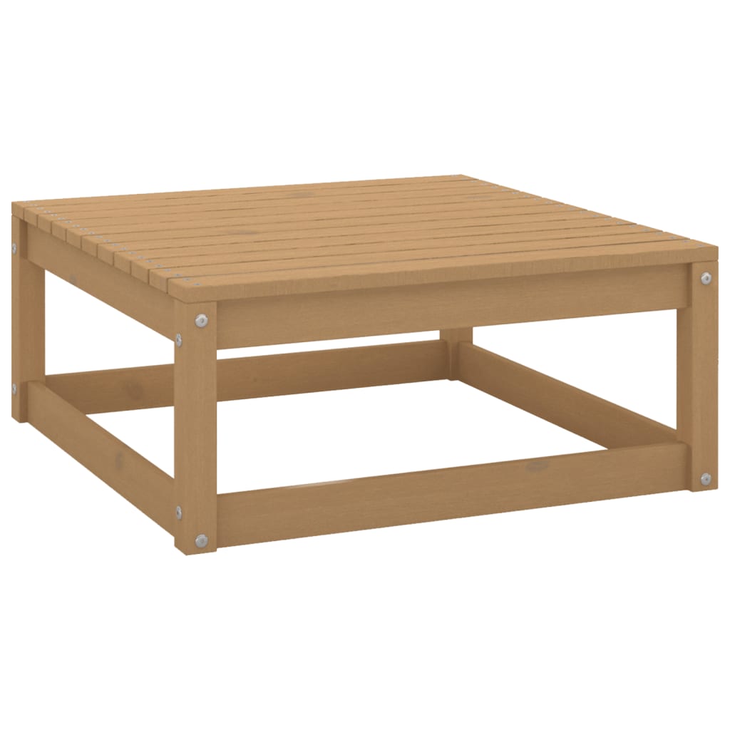 Repose-pieds de jardin 2 pcs avec coussins en bois de pin massif