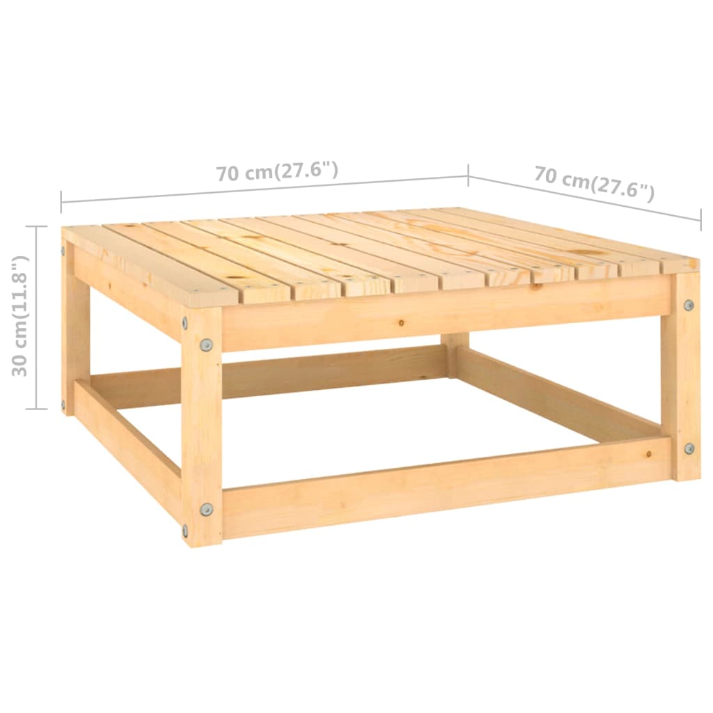 4-delige Loungeset met kussens massief grenenhout