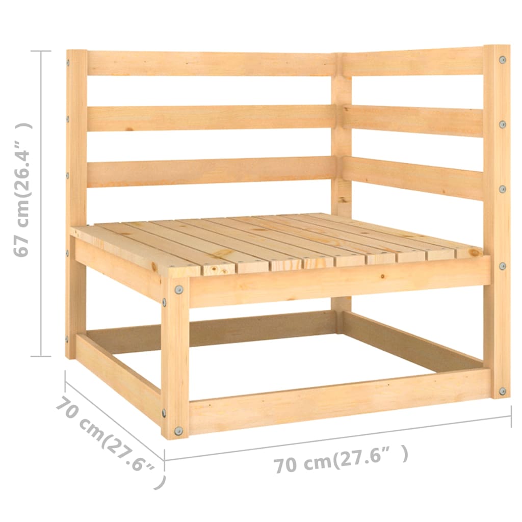 4-delige Loungeset massief grenenhout