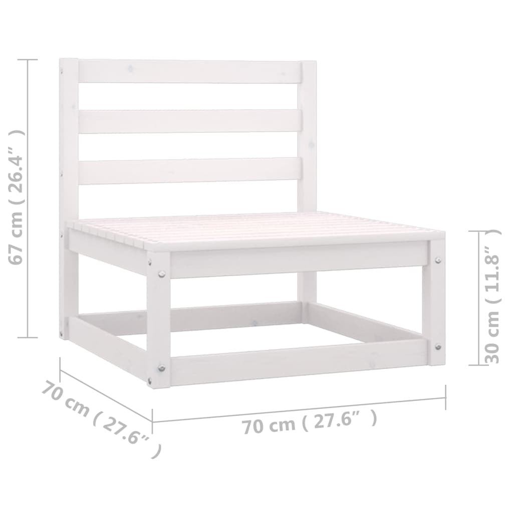 4-delige Loungeset massief grenenhout