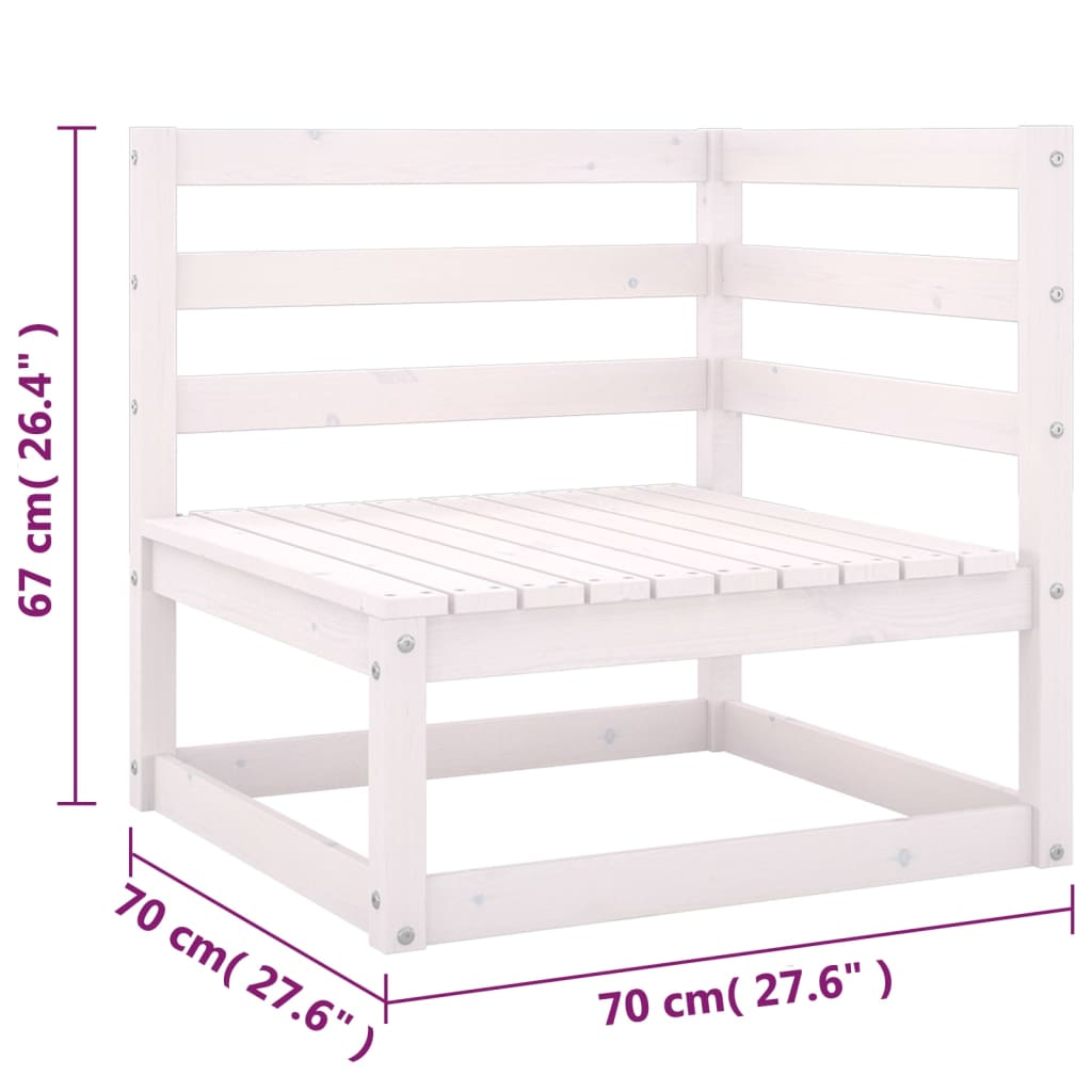 10-delige Loungeset met kussens massief grenenhout