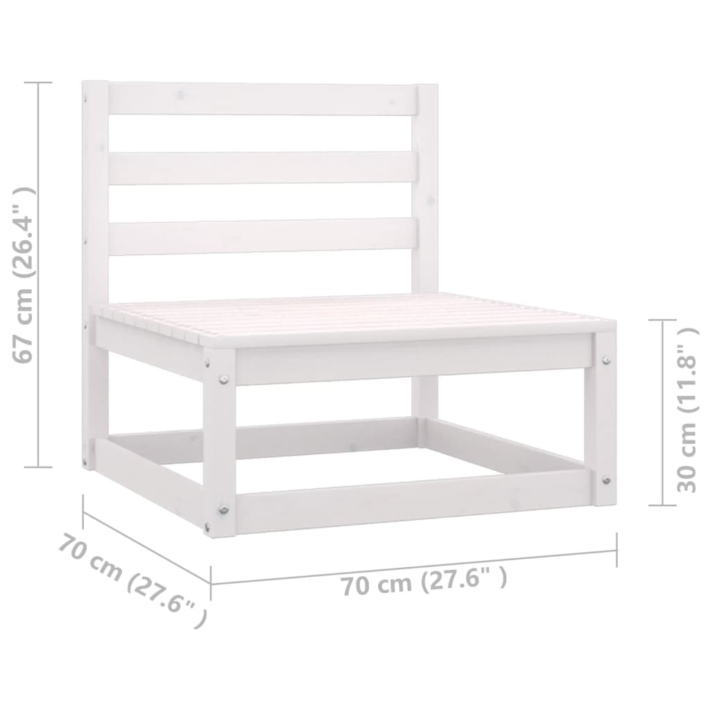 10-delige Loungeset massief grenenhout