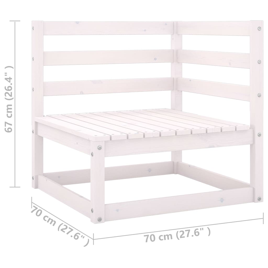 11-delige Loungeset met kussens massief grenenhout