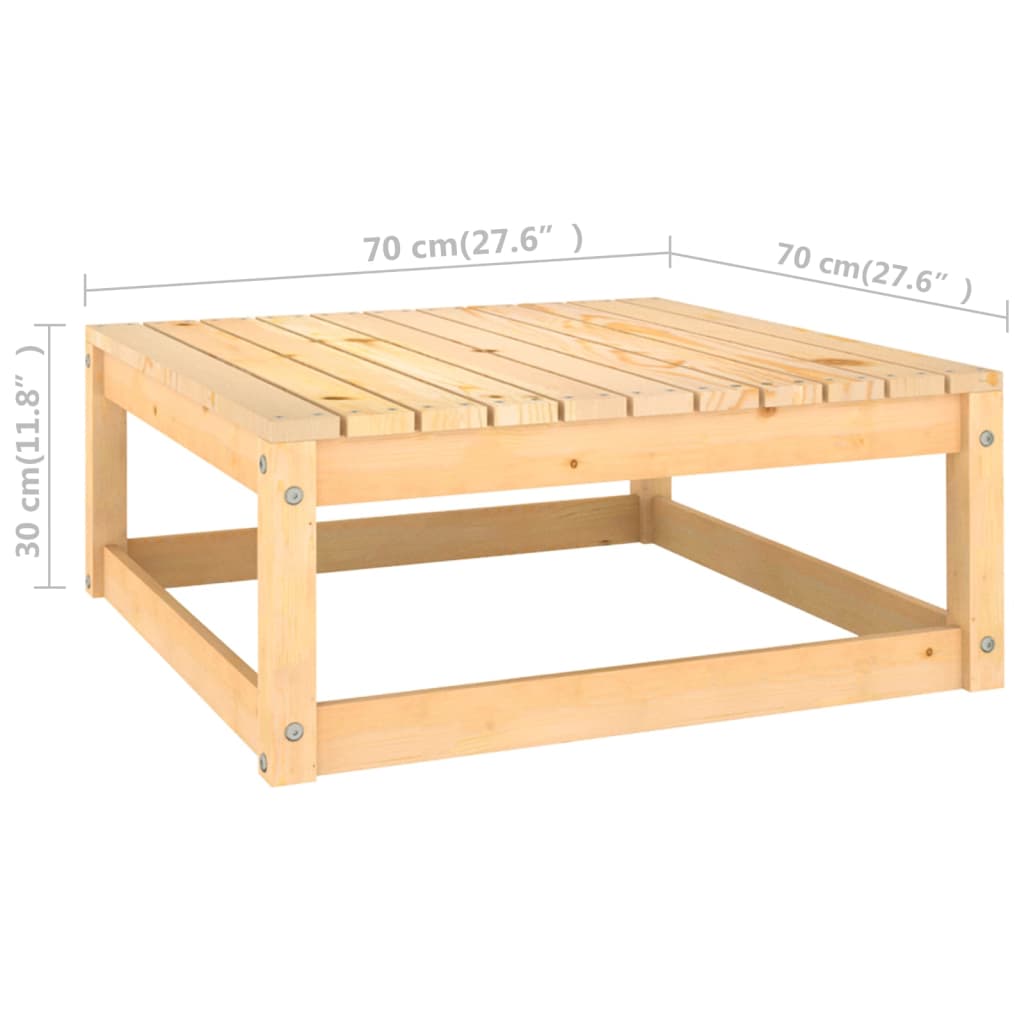 13-delige Loungeset met kussens massief grenenhout