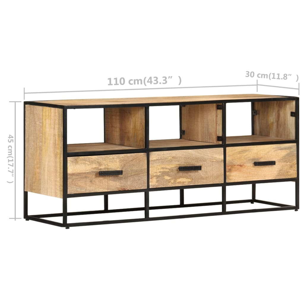 Tv-meubel 110x30x45 cm massief acaciahout