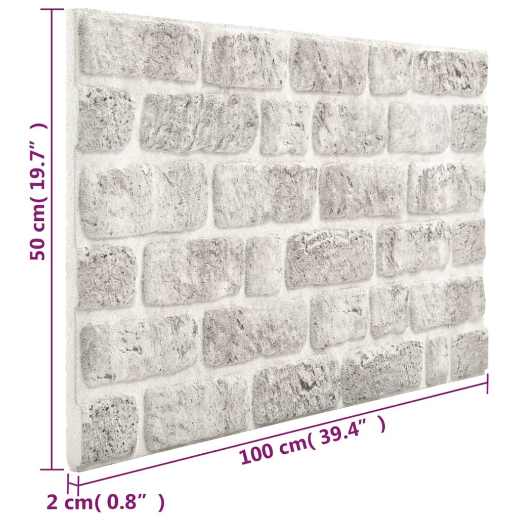 11 st Wandpanelen 3D donkergrijze baksteen EPS