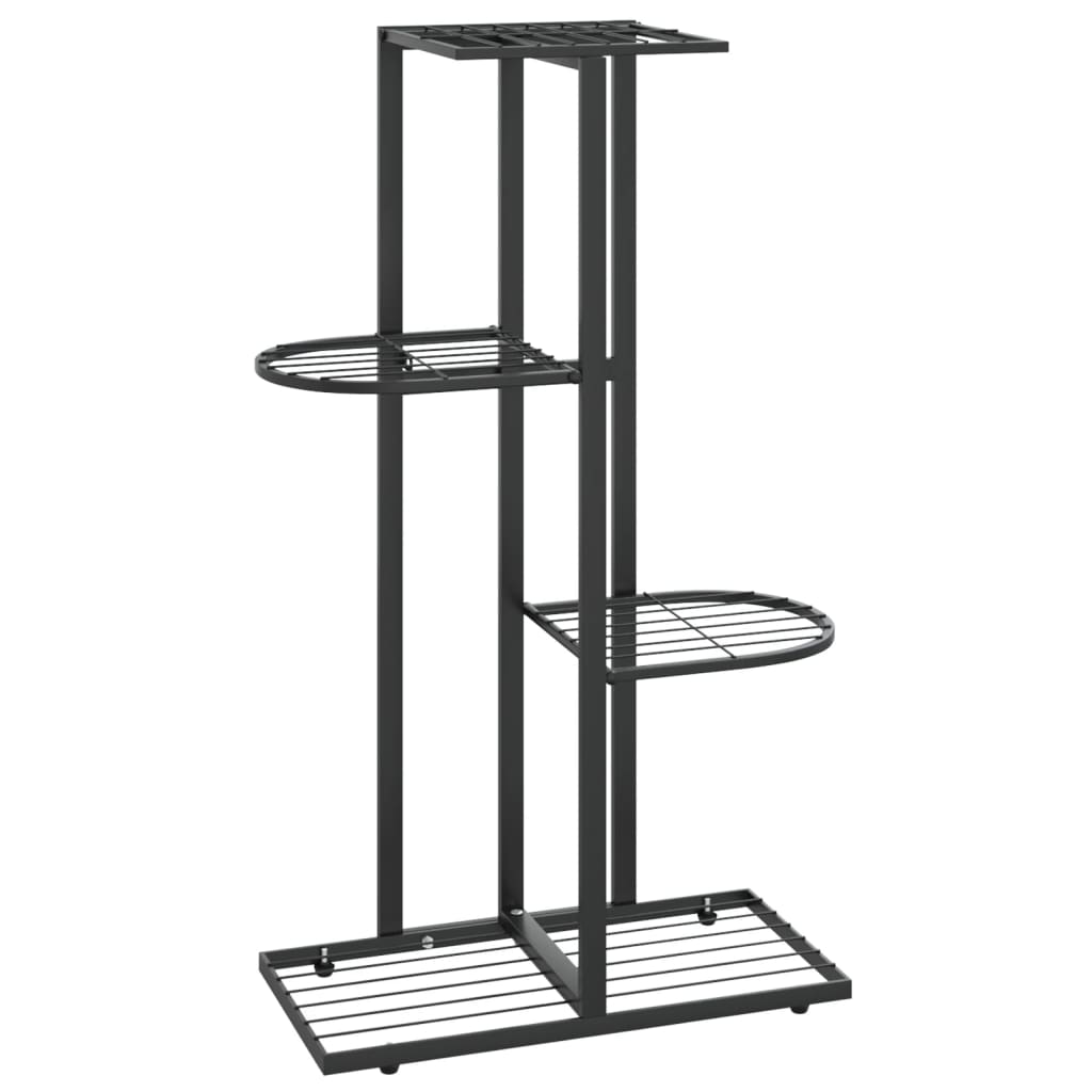 Bloemenstandaard met 4 lagen 43x22x76 cm metaal