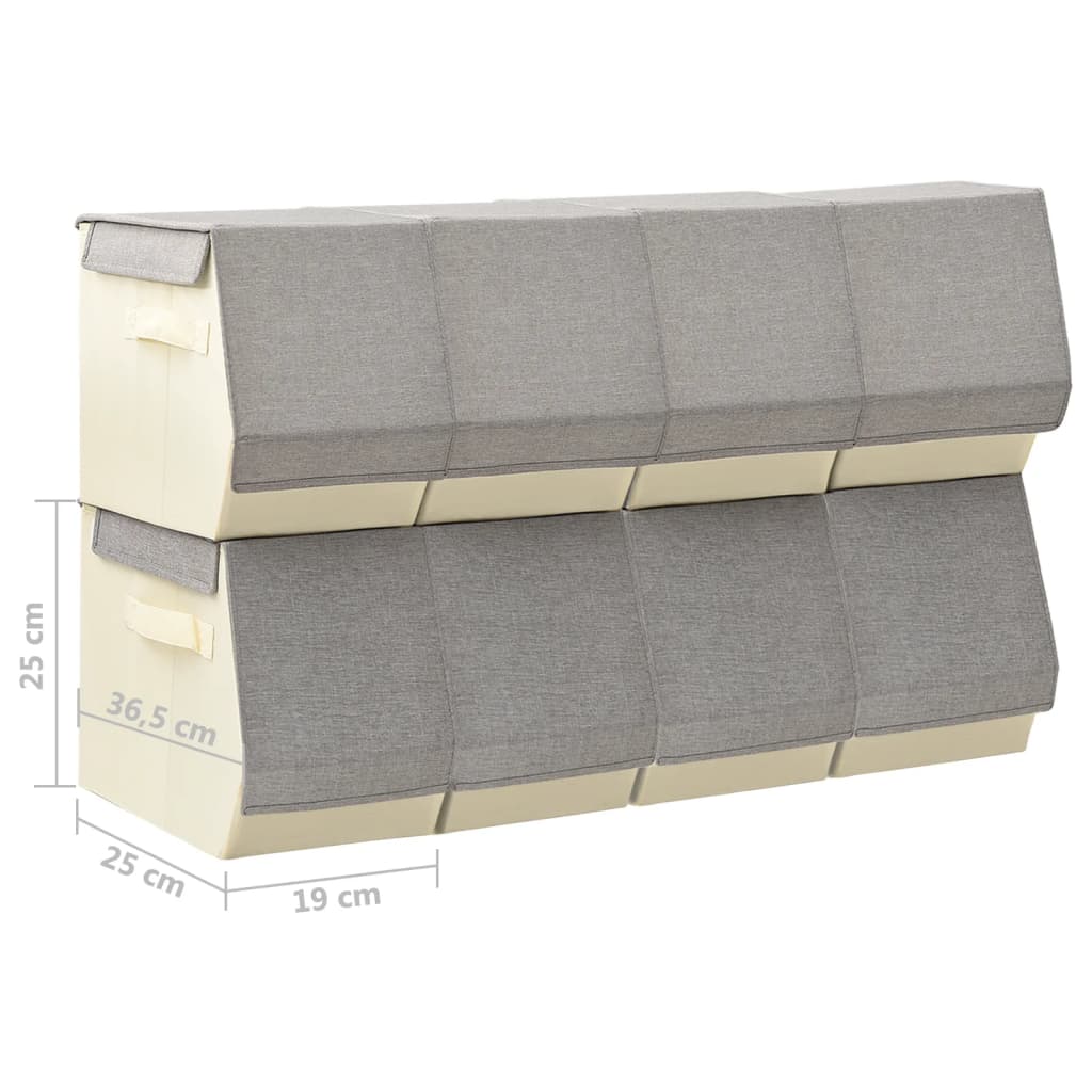 Ensemble de boîtes de rangement empilables en tissu 4 pièces