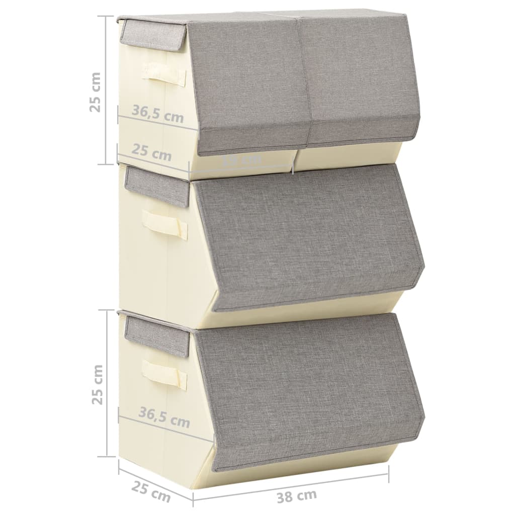 Ensemble de boîtes de rangement empilables en tissu 4 pièces