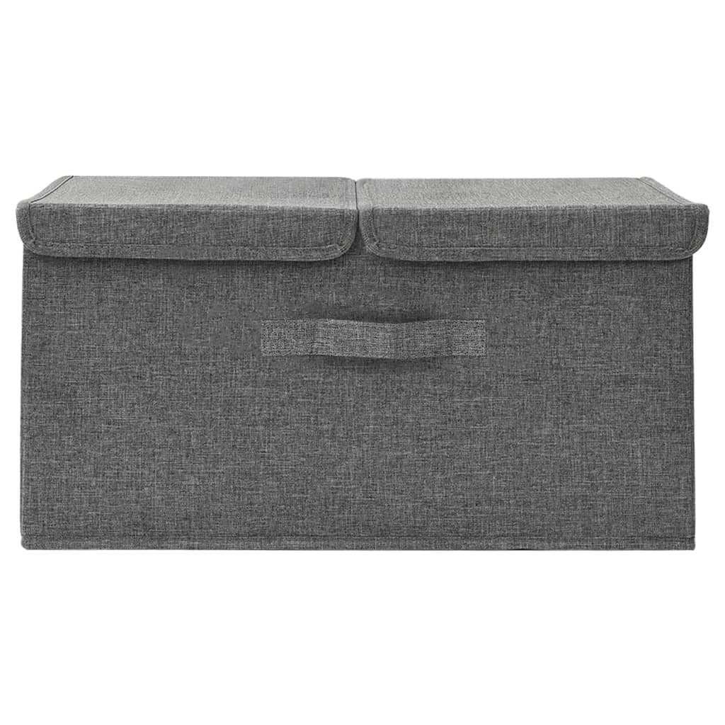 Boîtes de rangement 2 pcs 50x30x25 cm tissu