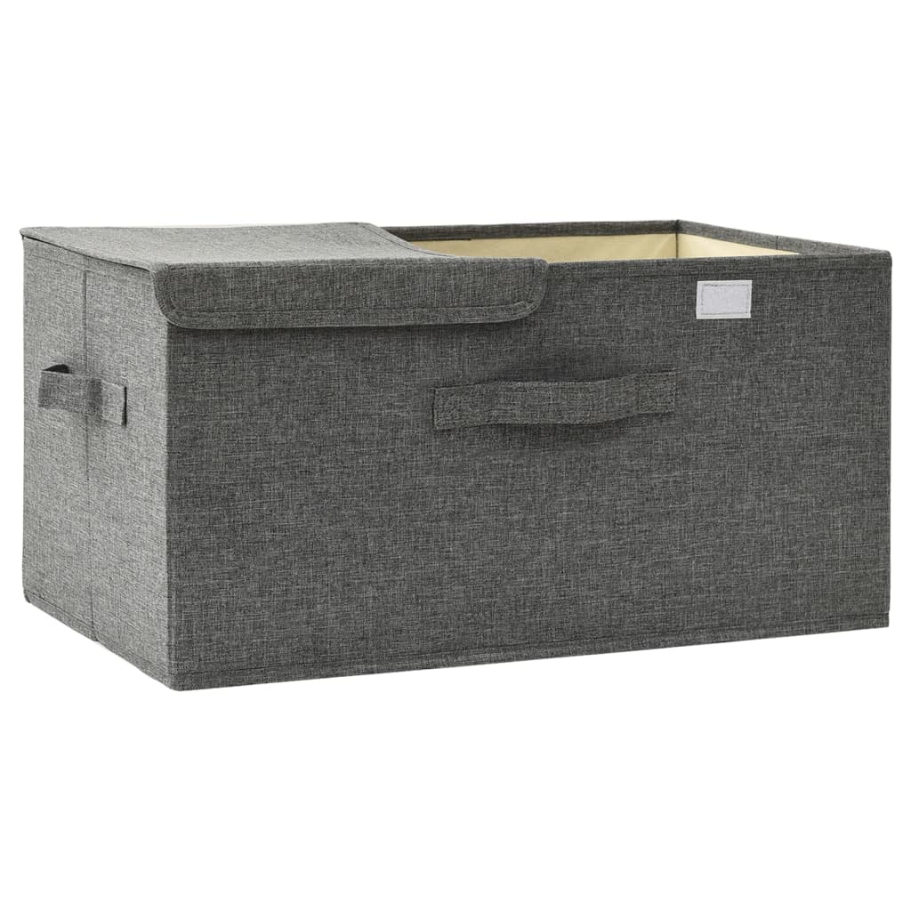 Boîtes de rangement 2 pcs 50x30x25 cm tissu