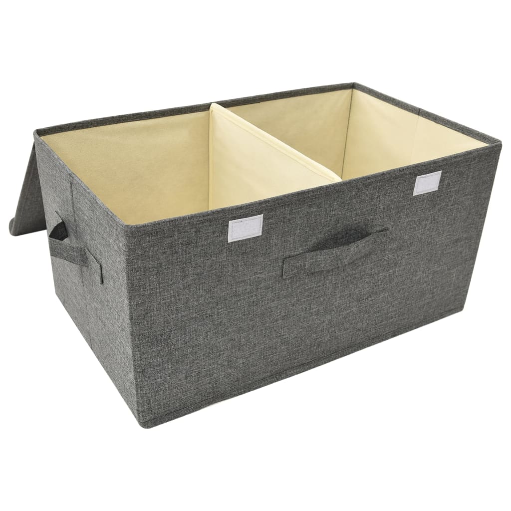 Boîtes de rangement 2 pcs 50x30x25 cm tissu