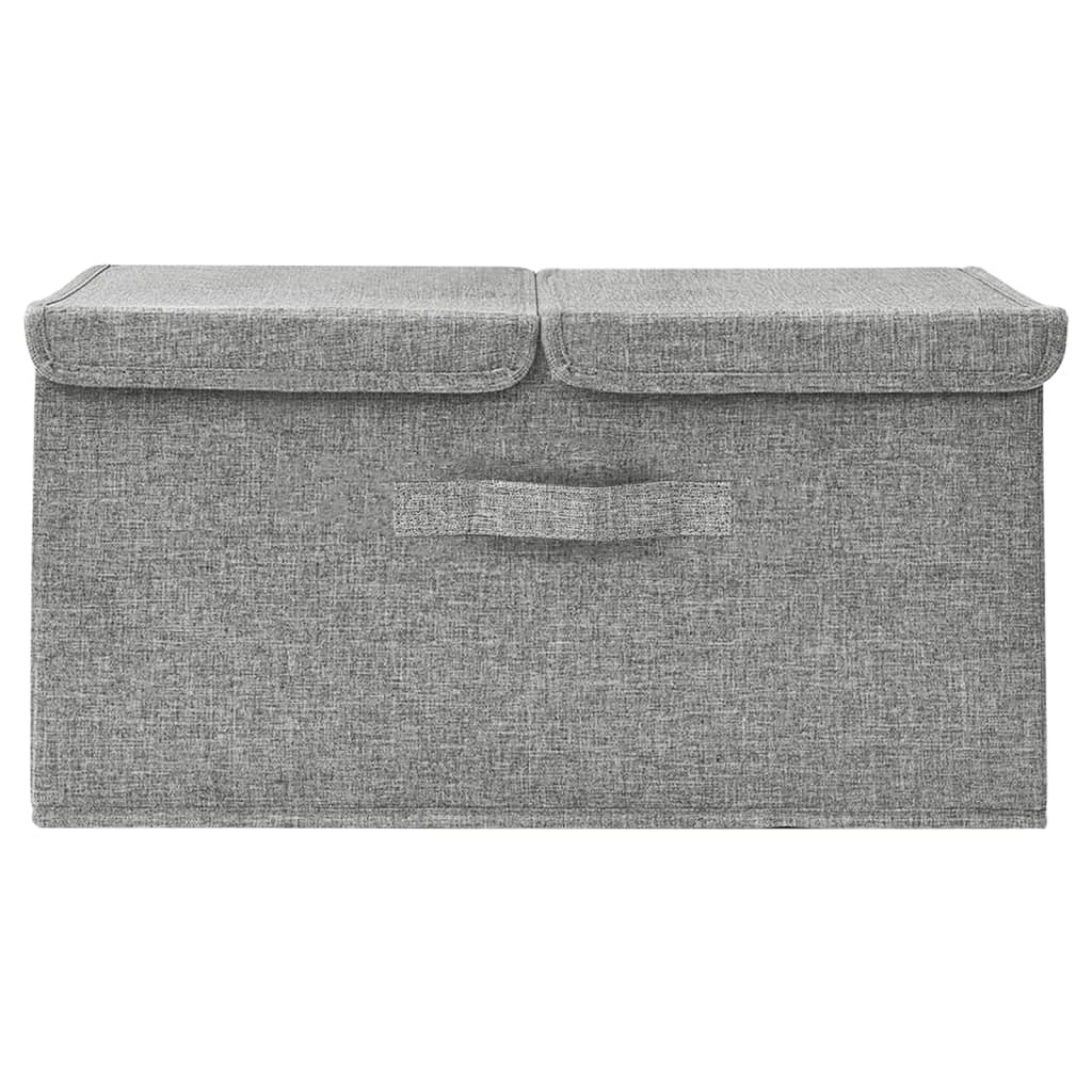 Boîtes de rangement 2 pcs 50x30x25 cm tissu